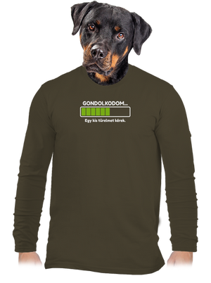 Gondolkodom férfi hosszú ujjú póló Urban Khaki