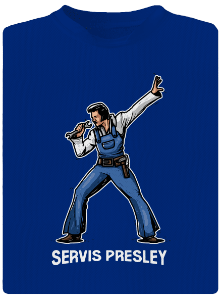 Servis Presley férfi sportpóló Royal Blue Mal