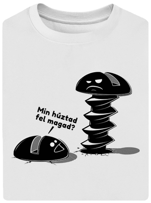 Felhúzva unisex túlméretezett póló White