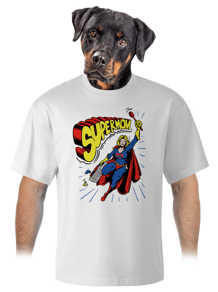 Supermom unisex túlméretezett póló White