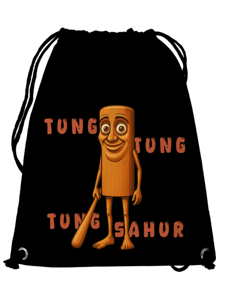 Tung Tung Tung Sahur – Italian Brainrot hátizsák Black