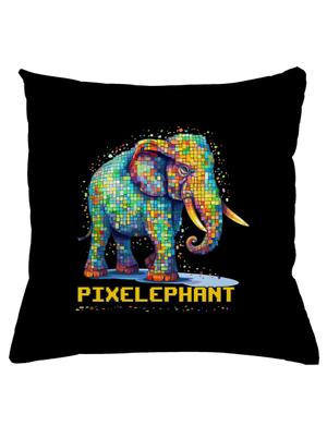 Pixelephant párna Black