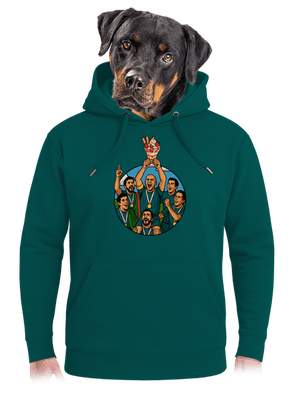 Kehely unisex prémium pulóver Emerald Green