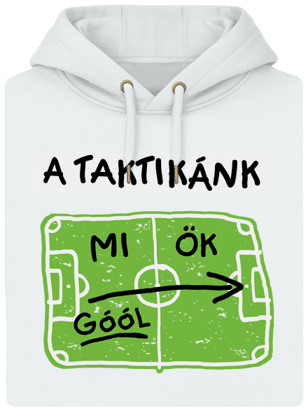 A futballtaktikánk unisex prémium pulóver Snowwhite