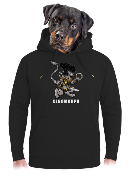 Xenomorph unisex prémium pulóver Dark Black