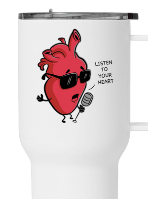 Listen to your heart termosz bögre White