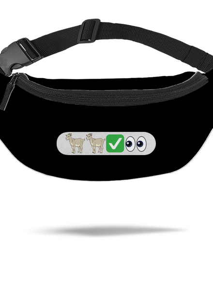 Emoji övtáska Black