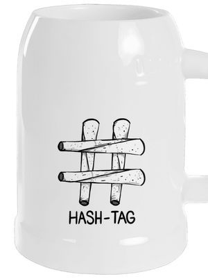 Hash tag söröskorsó White