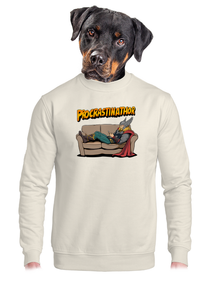 Procrastinathor unisex crewneck Off White