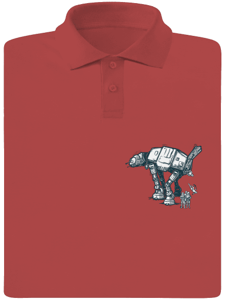 AT-AT férfi pólóingek Burgundy