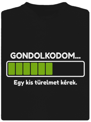 Gondolkodom gyerek sport póló Black