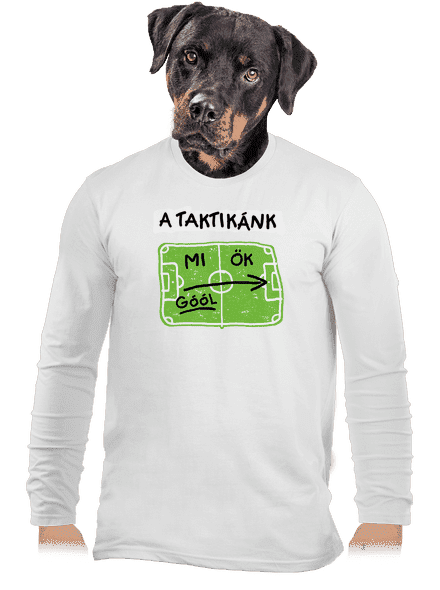 A futballtaktikánk férfi hosszú ujjú póló White
