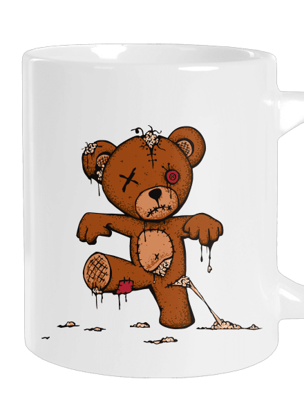 Zombie Teddy nagy bögre White