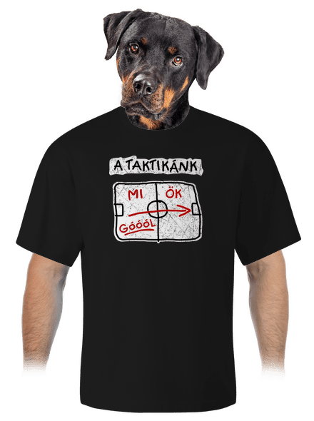 A taktikánk unisex túlméretezett póló Black