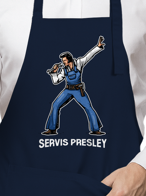 Servis Presley kötény Navy