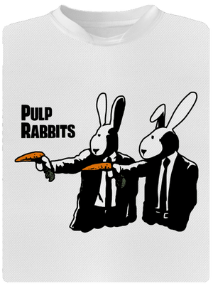 Pulp Rabbits férfi sportpóló White