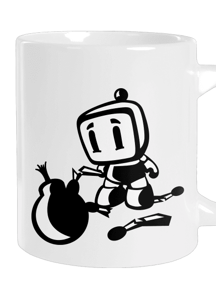 Bomberman nagy bögre White