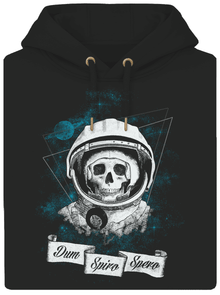 Dum spiro spero unisex prémium pulóver Dark Black
