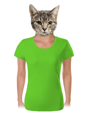 Nyomtatás nélkül női póló Apple Green