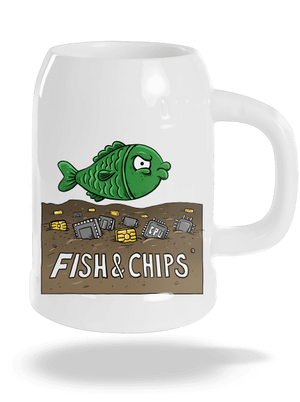 Fish and IT chips söröskorsó White