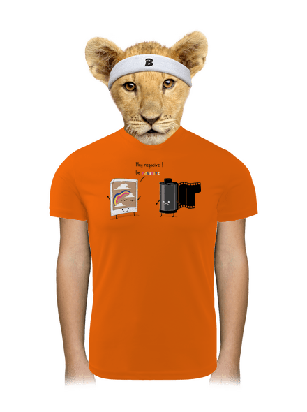 Légy pozitív gyerek sport póló Neon Orange