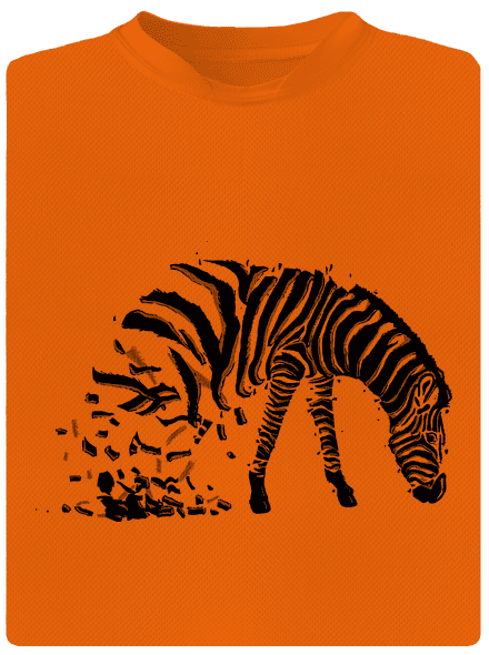 Zebra szerelem gyerek sport póló Neon Orange
