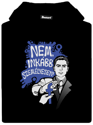 Inkább személyesen gyerek kenguruzsebes pulóver Black