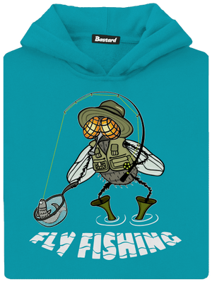 Fly fishing gyerek kenguruzsebes pulóver Hawaiian Blue