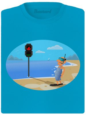 Biztonságos úszás női sportpóló Blue Atol