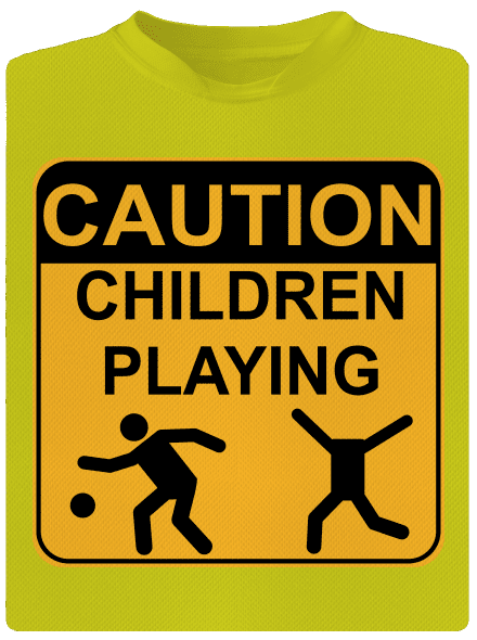 Children Playing gyerek sport póló Neon Yellow