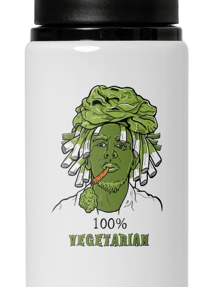 100% vegetáriánus kulacs White