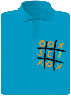 Piškvorky férfi pólóingek Blue Atol