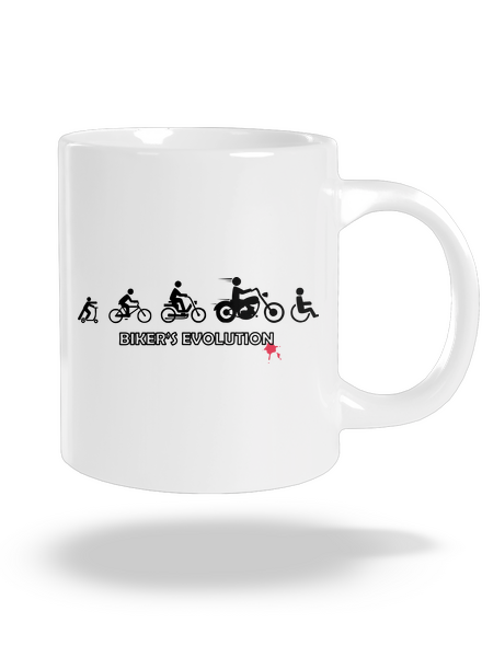 Bikers evolution nagy bögre White