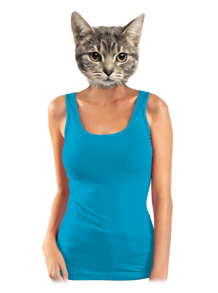 Nyomtatás nélkül klasszikus női trikó Blue Atol