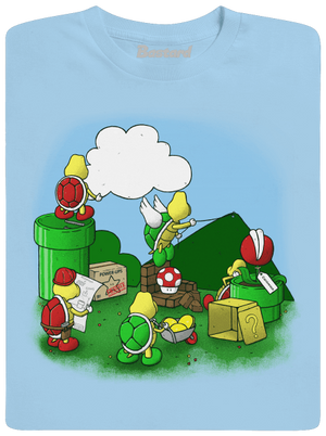 Hogyan építsünk fel egy új szintet férfi póló Sky Blue