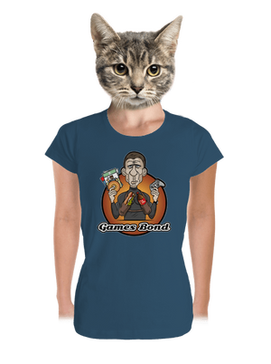 Games Bond prémium női póló Petrol Blue