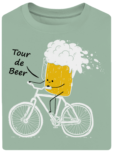 Tour de beer unisex túlméretezett póló Sage