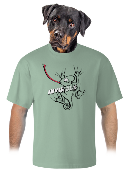 Invisible chameleon unisex túlméretezett póló Sage