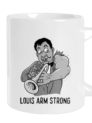 Louis Armstrong nagy bögre White