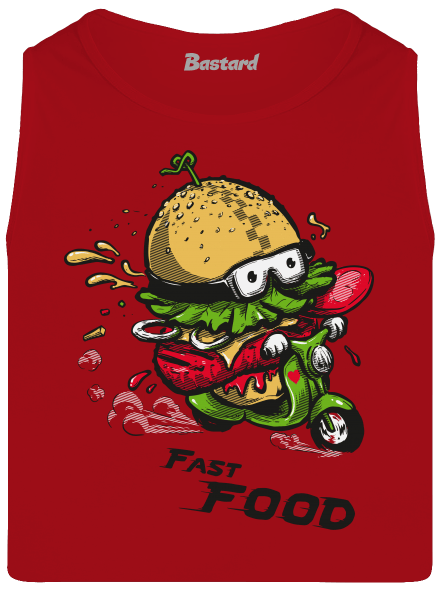 Fast Food férfi trikó Red