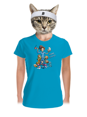 Anyukák home office női sportpóló Blue Atol