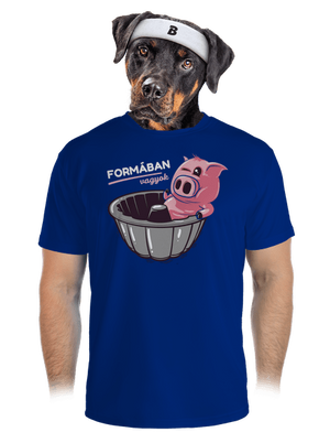 Formában férfi sportpóló Royal Blue Mal