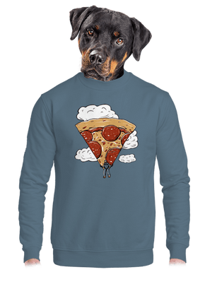 Pizza ejtőernyős unisex crewneck Nordic Blue