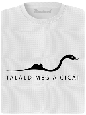 Találd meg a cicát női sportpóló White