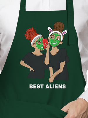 Best aliens kötény Bottle Green