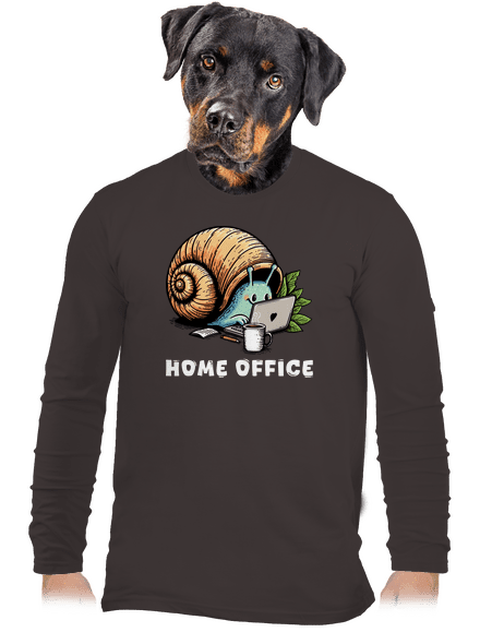 Sneka home office férfi hosszú ujjú póló Bear Brown