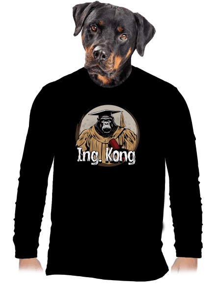 Ing. Kong férfi hosszú ujjú póló Black