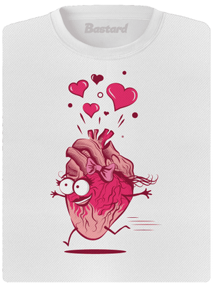 Szerelmes szívek női sportpóló White