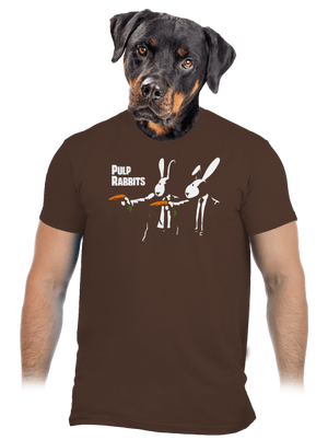 Pulp Rabbits férfi póló Brown