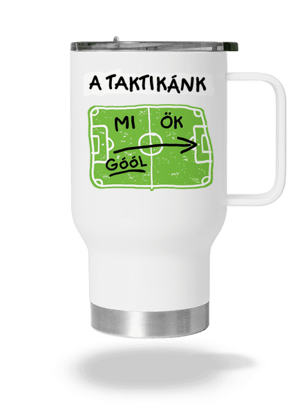 A futballtaktikánk termosz bögre White